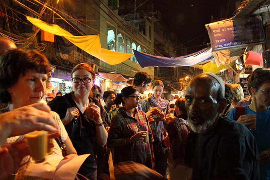 Passeggiata notturna Chandni Chowk