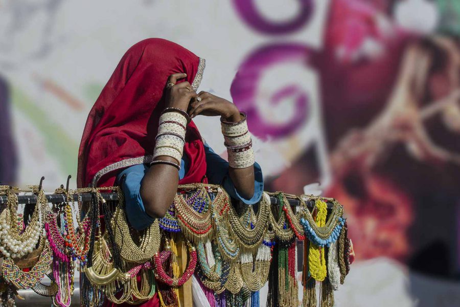 Compras en la India al mercado, al mercado